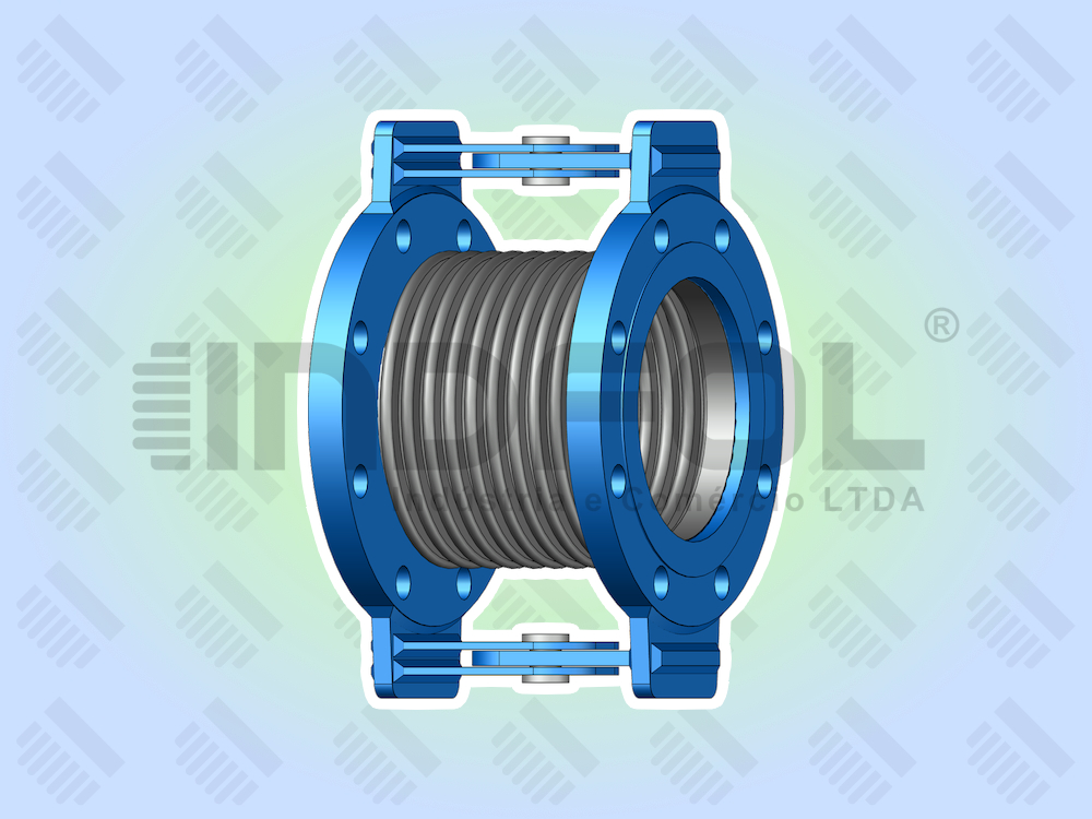 Junta de Expansão Metálica Dobradiça Flangeada