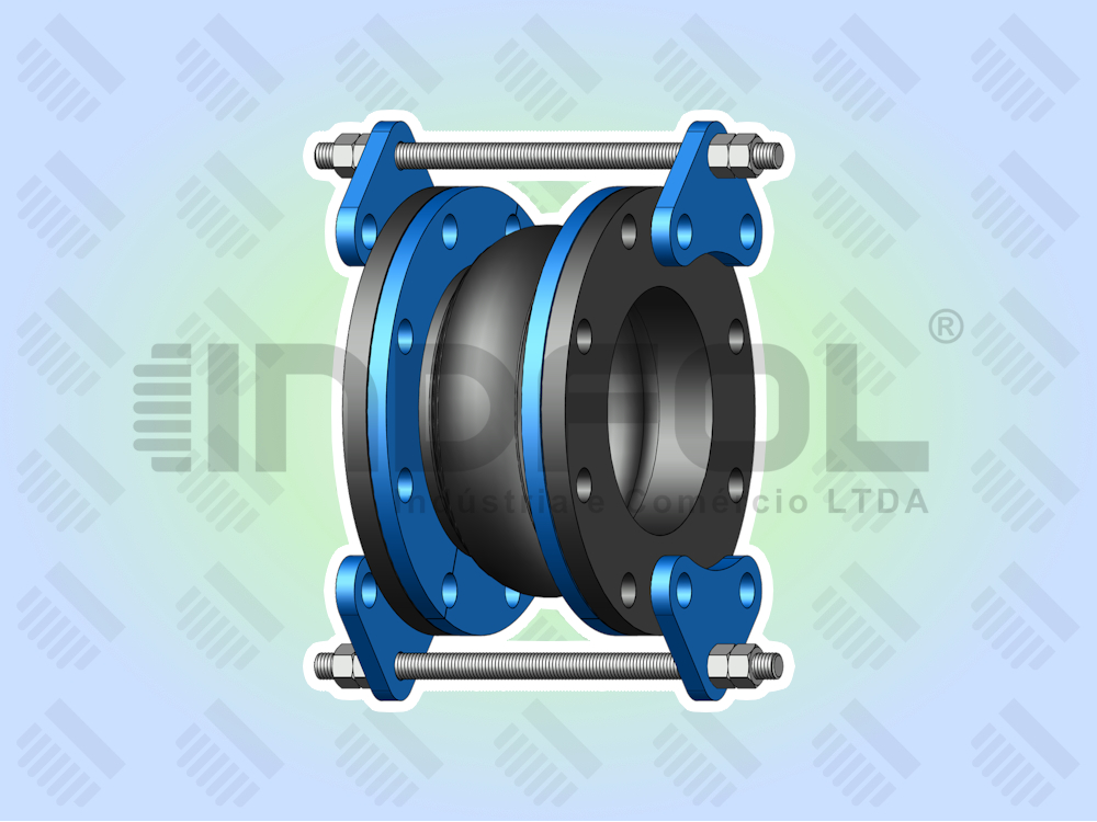 Juntas de Expansão de Borracha JEBJIT Flangeada com Tensor