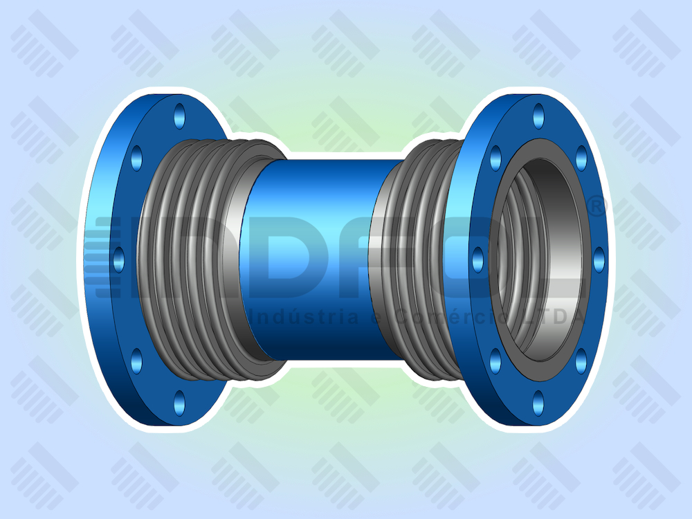 Junta de Expansão Metálica Universal Flangeada com Pestanas
