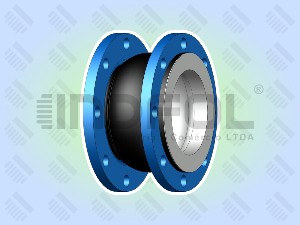 Juntas de Expansão de Borracha JEBEI-P Flangeada com PTFE Interno