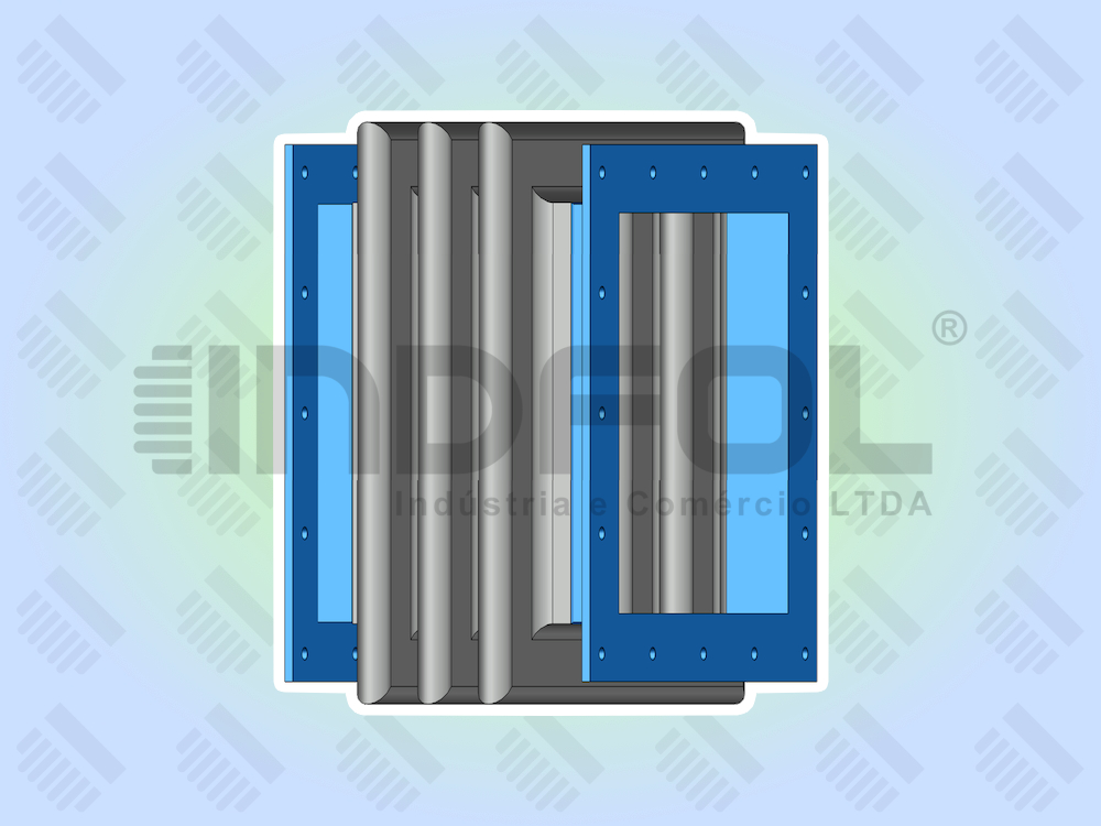 Junta de Expansão Metálica Simples Flangeada Retangular