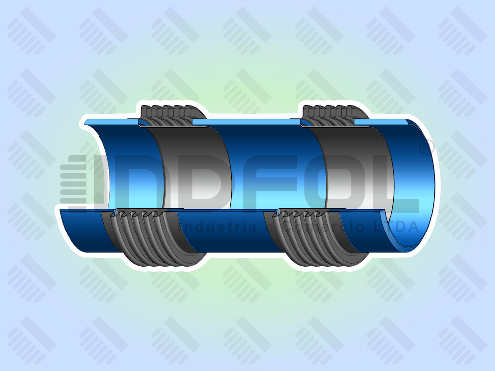 Junta de Expansão Metálica Universal Ponta Para Solda com Tubo Guia