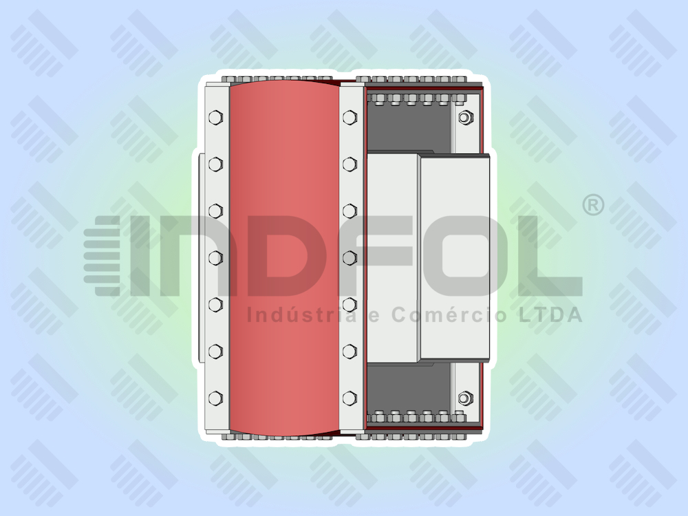 Junta de Expansão de Tecido Tubular Ponta Para Solda Retangular